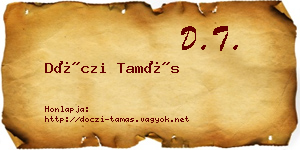 Dóczi Tamás névjegykártya